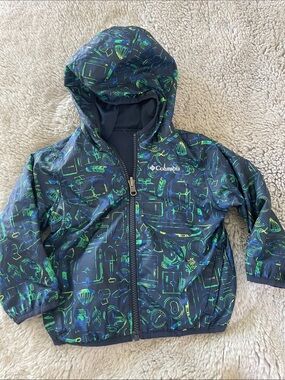 Columbia Baby Revisable Jacket Rain Coat Sz 18/24M Sweater Hiking Camping